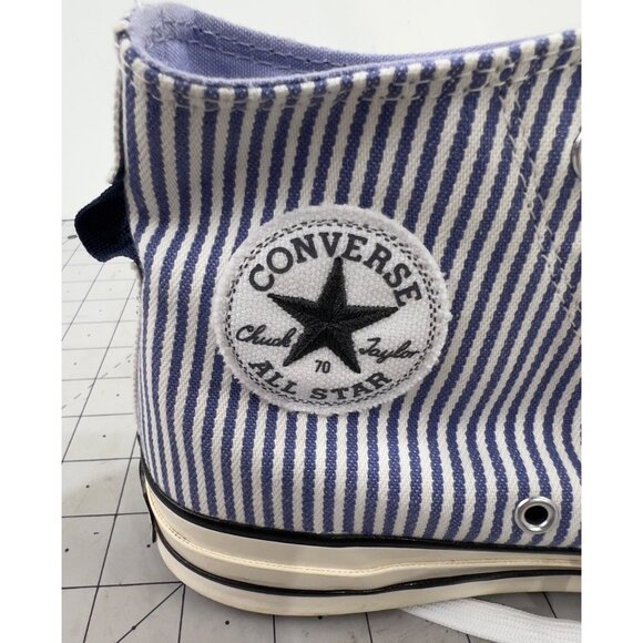 Converse Men's Chuck  Taylor 70 Hi Hickory Stripe Sneakers Blue Ticking Sz. 8.5 - Picture 12 of 12